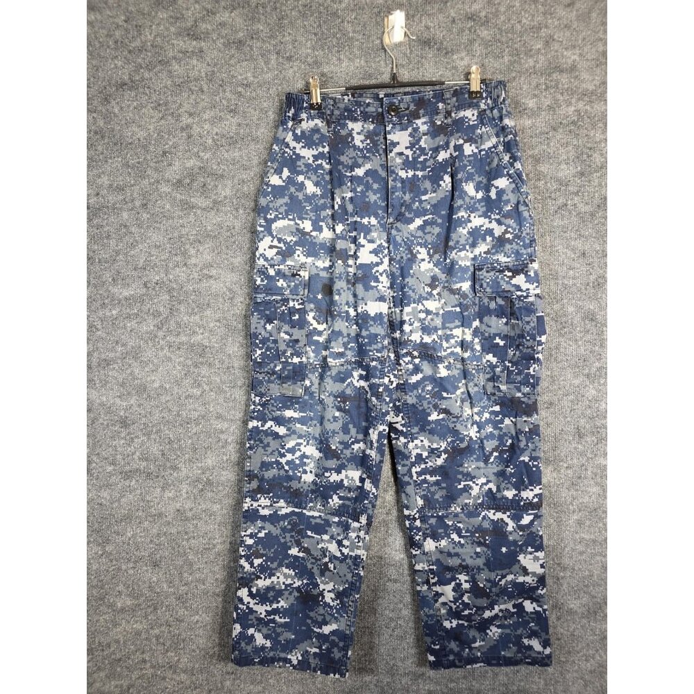 US Navy NWU Type I Pants Uniform Mens Small Short Blue Digital Camo Cargo USN